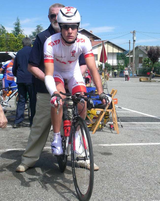 Il vincitore della cronometro Moret Thierry (Team TATA Junior)