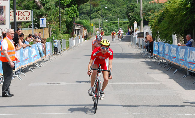 65a Coppa Montenero - Arrivo secondo posto Vaiti wilhelm Louis (US Toscogas) terzo Verona Stefano (GC Romagnano)