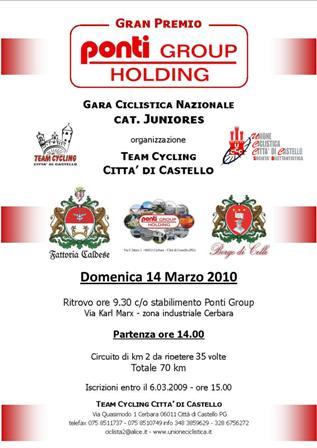 Il Gp Ponti Group Holding apre la stagione juniores in Umbria
