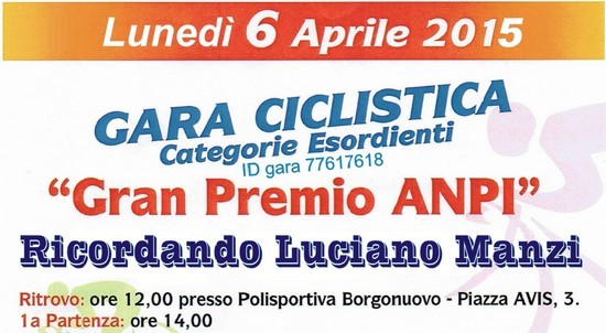 Elenco Iscritti al GP ANPI per Esordienti a Collegno