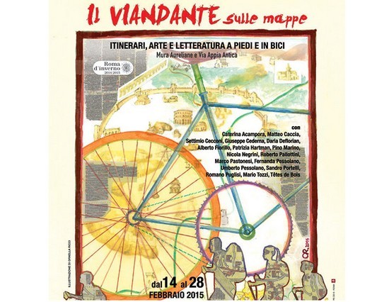 In bicicletta con IL  VIANDANTE SULLE MAPPE di Ti  Con  Zero