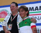 Campionato Italiano a Cronometro Allievi 2008 - la premiazione del vincitore Guastini Michael