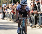 Il vincitore impegnato nello sprint 